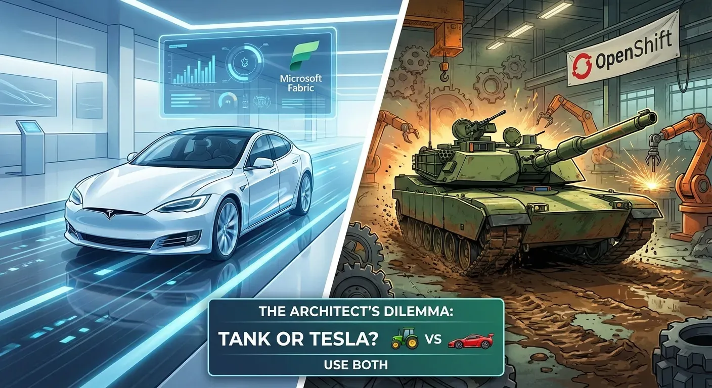 Architectural Comparison between OpenShift and Microsoft Fabric