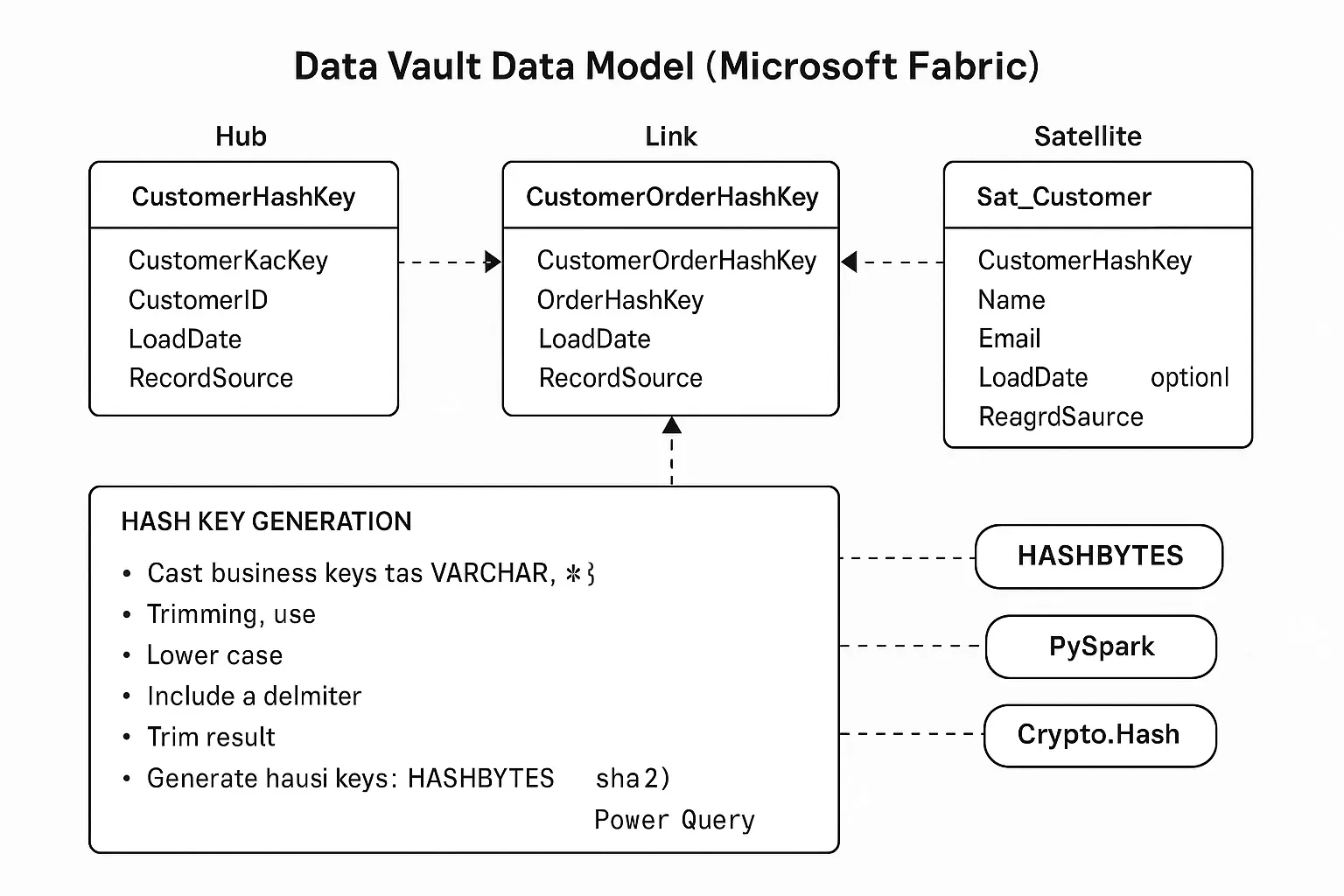 Data Vault 2.0 Schema Diagram